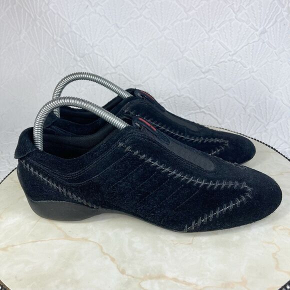 Timberland Shoes Womens Size 8.5 Black Suede Leather Slip On Comfort Loafers - Picture 2 of 12